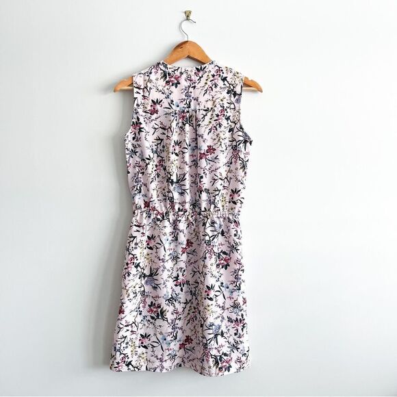 Catherine Malandrino Dress Floral Summer Button Up Womens S Drawstring Tie Waist - Picture 2 of 7